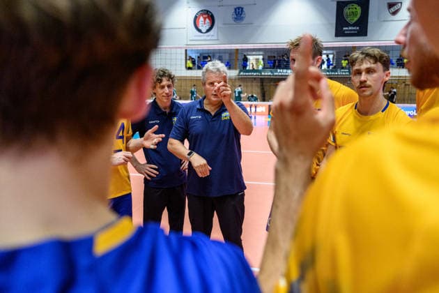 260607 Coach Gido Vermeulen of Sweden after the European League volleyball match between Sweden and Azerbaijan on June 7, 2026 in Lund. Photo: Mathilda Schuler BILDBYRAN kod MA MA0996 volleyboll volleyball european league sweden azerbaijan bbeng