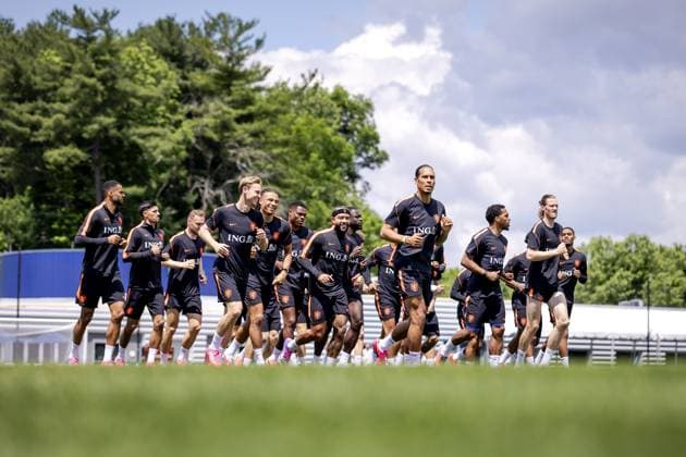 NEW YORK - The players during a training session of the Dutch national team, Nationalteam at the training complex of the Etihad City Football Academy, on June 7, 2026, in Orangeburg, New York. The Dutch national team is preparing for the 2026 World Cup. ROBIN VAN LONKHUIJSEN ANP xVIxANPxSportx xxANPxIVx 560391134 originalFilename: 560391134.jpg