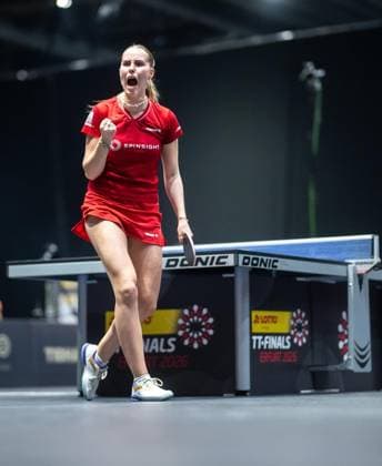 TISCHTENNIS TT-FINALS 2026 IN ERFURT ** NUR FÜR REDAKTIONELLE ZWECKE ** EDITORIAL USE ONLY **<p>07 06 2026-Erfurt: 94. Nationale Deutsche Meisterschaften Damen Herren im Rahmen der Deutschen TT-Finals Damen Finale im Foto: Annett Kaufmann (SV DJK Kolbermoor) ( Deutschland Thueringen Erfurt Copyright: SaschaxFromm