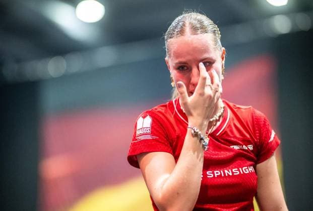 TISCHTENNIS TT-FINALS 2026 IN ERFURT ** NUR FÜR REDAKTIONELLE ZWECKE ** EDITORIAL USE ONLY **<p>07 06 2026-Erfurt: 94. Nationale Deutsche Meisterschaften Damen Herren im Rahmen der Deutschen TT-Finals Damen Finale im Foto: Annett Kaufmann (SV DJK Kolbermoor) ( Deutschland Thueringen Erfurt Copyright: SaschaxFromm
