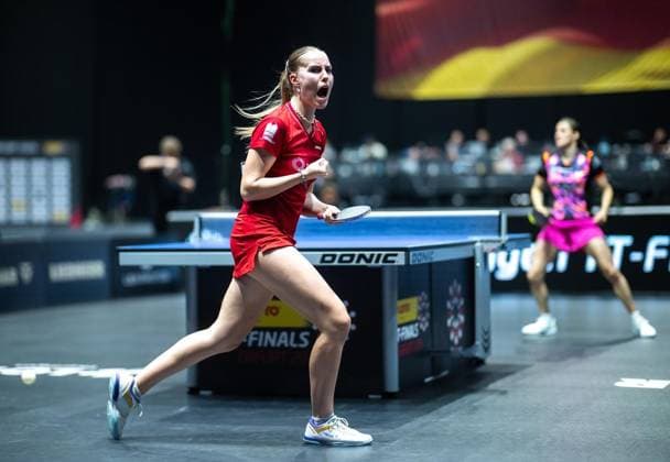 TISCHTENNIS TT-FINALS 2026 IN ERFURT ** NUR FÜR REDAKTIONELLE ZWECKE ** EDITORIAL USE ONLY **<p>07 06 2026-Erfurt: 94. Nationale Deutsche Meisterschaften Damen Herren im Rahmen der Deutschen TT-Finals Damen Finale im Foto: Annett Kaufmann (SV DJK Kolbermoor) ( Deutschland Thueringen Erfurt Copyright: SaschaxFromm