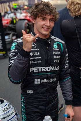 FORMULA 1 - GP of Monaco MONTE CARLO,MONACO,07.JUN.26 - MOTORSPORTS, FORMULA 1 - Grand Prix of Monaco, Circuit de Monaco. Image shows the rejoicing of Kimi Antonelli (ITA Mercedes).  GEPAxpictures xGabrielxLopez
