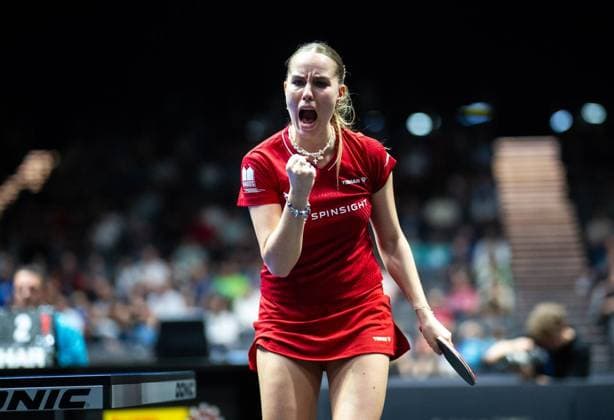 TISCHTENNIS TT-FINALS 2026 IN ERFURT ** NUR FÜR REDAKTIONELLE ZWECKE ** EDITORIAL USE ONLY **<p>07 06 2026-Erfurt: 94. Nationale Deutsche Meisterschaften Damen Herren im Rahmen der Deutschen TT-Finals Damen Finale im Foto: Annett Kaufmann (SV DJK Kolbermoor) ( Deutschland Thueringen Erfurt Copyright: SaschaxFromm
