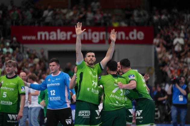 Wetzlar, Germany, June 7th 2026: Stefan Cavor ( 77 Wetzlar ) during the Daikin Handball-Bundesliga match between HSG Wetzlar and SC Magdeburg at Buderus Arena Wetzlar. (Julia Kneissl SPP)  Copyright: xJuliaxKneisslx xSPPx spp-en-JuKnSp-20260607_SPP_JuliaKneissl_.jpeg