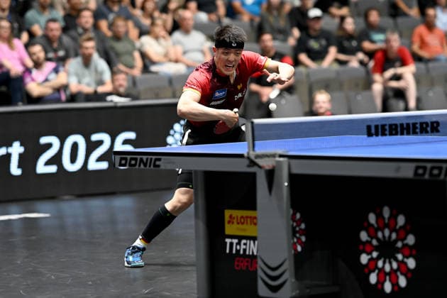 Tischtennis 94. Nationale Deutsche Meisterschaften am 07.06.2026 in den Messehallen in Erfurt Finale Herren Einzel: Dang Qiu