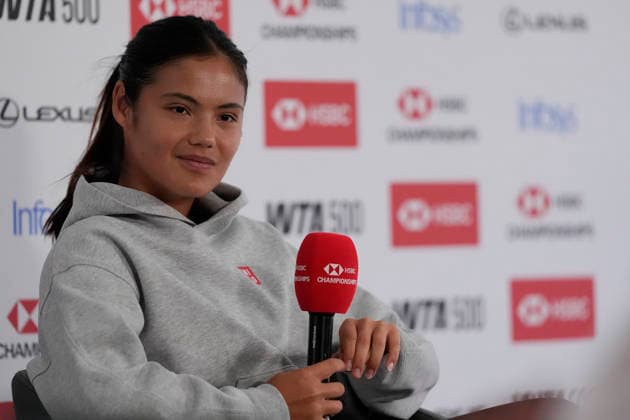 2026 The HSBC Championships - Katie Boulter & Emma Raducanu press conference, PK, Pressekonferenz Emma Raducanu speaks to the media ahead of the HSBC Championships 2026 women s tennis tournament at The Queen s Club in London, England, on June 7, 2026. London United Kingdom  Copyright: xOwenxHammondx originalFilename:hammond-thehsbcc260607_nppG0.jpg