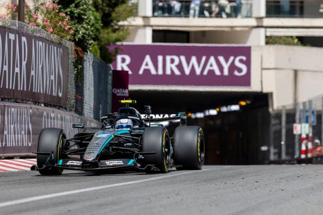 MONTE-CARLO, MONACO - JUNE 07: Kimi Antonelli (12) of Italy and Mercedes-AMG PETRONAS Formula One Team during the F1 Monaco Grand Prix on June 7, 2026 at the Circuit de Monaco in Monte-Carlo, Monaco. (Photo by Bob Kupbens Icon Sportswire) AUTO: JUN 07 F1 Monaco Grand Prix EDITORIAL USE ONLY Icon2606070171