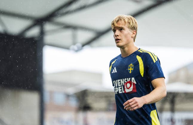 260607 Lucas Bergvall of the Swedish national football team at a training session during day -4 of the FIFA World Cup, WM, Weltmeisterschaft, Fussball 2026 on June 7, 2026 in Dallas. Photo: Petter Arvidson BILDBYRAN kod PA PA1221 fotboll football soccer fotball vm fotbolls-vm fotball-vm fotbolls-vm 2026 fifa world cup 2026 träning practice training sverige sweden sverige a day -4 bbeng