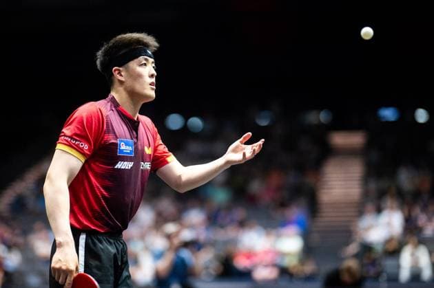 TISCHTENNIS TT-FINALS 2026 IN ERFURT ** NUR FÜR REDAKTIONELLE ZWECKE ** EDITORIAL USE ONLY **<p>07 06 2026-Erfurt: 94. Nationale Deutsche Meisterschaften Damen Herren im Rahmen der Deutschen TT-Finals Herren Finale im Foto: Dang Qiu (Borussia Düsseldorf) ( Deutschland Thueringen Erfurt Copyright: SaschaxFromm