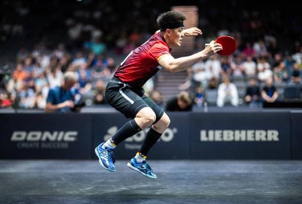 TISCHTENNIS TT-FINALS 2026 IN ERFURT ** NUR FÜR REDAKTIONELLE ZWECKE ** EDITORIAL USE ONLY **<p>07 06 2026-Erfurt: 94. Nationale Deutsche Meisterschaften Damen Herren im Rahmen der Deutschen TT-Finals Herren Finale im Foto: Dang Qiu (Borussia Düsseldorf) ( Deutschland Thueringen Erfurt Copyright: SaschaxFromm