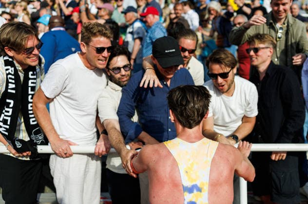 260607 Andreas Almgren of Sweden with friends after competing in the men s 1500 meter during Bauhaus-galan, part of the Diamond League series, June 7, 2026 in Stockholm. Photo: Maxim Thore BILDBYRAN kod MT MT1057 friidrott athletics friidrett diamond league bauhaus-galan bbeng stockholm sweden sverige