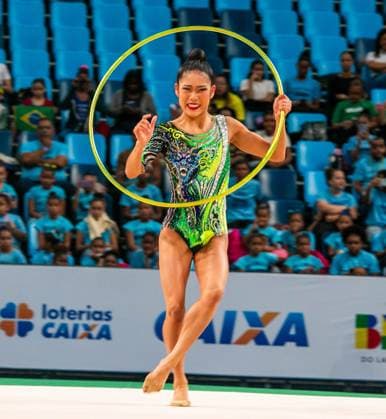 RECORD DATE NOT STATED Pan American Rhythmic gymnastics, Rhythmische Sportgymnastik, RSG championship, in Rio de Janeiro Rio de Janeiro (RJ) 07 06 2026 - Pan American Gymnastics Rhythmic Gymnastics Rio de Janeiro - Athlete Megan Chu (USA), in the hoop final, at the Pan American Adult Rhythmic Gymnastics Championship this Sunday (07), at Arena Carioca 1, in the Barra da Tijuca Olympic Park.(Foto: Lucas Simonin Gomes Thenews2 imago images) SPO  Copyright: xLucasxSimoninxGomesx