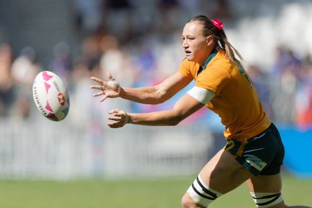 Neuseeland - Australien, SVNS Rugby World Championship, WM, Weltmeisterschaft Finale der Frauen Maddison Levi (Australien, 12). Finale der Frauen zwischen Neuseeland und Australien. Drittes Turnier der SVNS World Championship, Siebener-Rugby WM vom 5. bis 7. Juni 2026 in Bordeaux (Frankreich). 7. Juni 2026., Bordeaux Region Nouvelle-Aquitaine Frankreich Stade Atlantique
