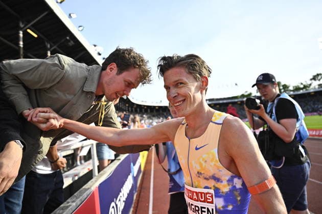 STOCKHOLM, SWEDEN 20260607 Andreas Almgren in the men s 1500 meters at Sunday s Diamond League gala (Bauhaus gala) at Stockholm Stadium. STOCKHOLM SWEDEN x10430x