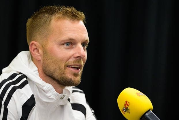260607 Assistant coach Sebastian Larsson of the Swedish men s national football team in the mixed zone after a training session during day -4 of the FIFA World Cup, WM, Weltmeisterschaft, Fussball 2026 on June 7, 2026 in Dallas. Photo: Petter Arvidson BILDBYRAN kod PA PA1222 fotboll football soccer fotball vm fotbolls-vm fotball-vm fotbolls-vm 2026 fifa world cup 2026 mixed zone sverige sweden sverige a day -4 bbeng
