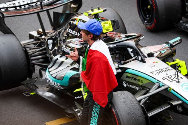 F1 - MONACO GRAND PRIX 2026 KIMI ANTONELLI Andrea (ita), Mercedes AMG F1 Team W16, portrait celebrates his victory during the Formula 1 Grand Prix de Canada 2026, 6th round of the 2026 Formula One World Championship, WM, Weltmeisterschaft from June 5 to 7, 2026 on the Circuit de Monaco, in Monte-Carlo, Monaco - Monte-CarloMonaco  Copyright: xXavixBonillax