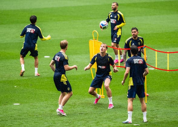 260607 Herman Johansson of the Swedish national football team at a training session during day -4 of the FIFA World Cup, WM, Weltmeisterschaft, Fussball 2026 on June 7, 2026 in Dallas. Photo: Petter Arvidson BILDBYRAN kod PA PA1221 fotboll football soccer fotball vm fotbolls-vm fotball-vm fotbolls-vm 2026 fifa world cup 2026 träning practice training sverige sweden sverige a day -4 bbeng