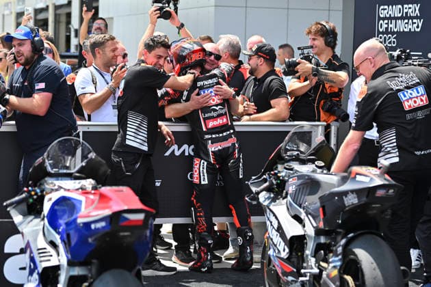MOTO - MOTO 2 - HUNGARY GRAND PRIX 2026 GONZALEZ Manuel (spa), Liqui Moly Dynavolt Intact GP, Kalex Moto2, portrait celebrates his victory during the 2026 Moto2 Grand Prix of Hungary , on Balaton Park circuit, from June 5 to 7, in Hungary - Balaton ParkHungary  Copyright: xGIGIxSOLDANOx