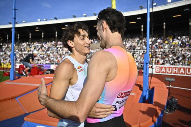 STOCKHOLM, SWEDEN 20260607 Armand Duplantis, Sweden, reacts after the men s pole vault during the IAAF Diamond League athletics meeting at Stockholm Olympic Stadium in Stockholm, Sweden, on June 7, 2026. STOCKHOLM SWEDEN x10430x