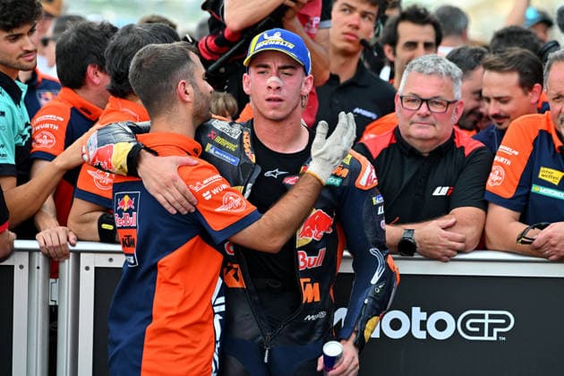 MOTO - MOTO GP - HUNGARY GRAND PRIX 2026 ACOSTA Pedro (spa), Red Bull KTM Factory Racing, KTM RC16, portrait celebrates his second place during the 2026 MotoGP Grand Prix of Hungary , on Balaton Park circuit, from June 5 to 7, in Hungary - Balaton ParkHungary  Copyright: xGIGIxSOLDANOx