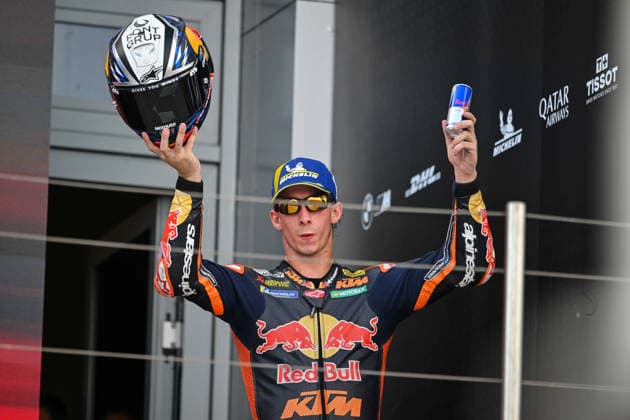 MOTO - MOTO GP - HUNGARY GRAND PRIX 2026 ACOSTA Pedro (spa), Red Bull KTM Factory Racing, KTM RC16, portrait celebrates his second place during the 2026 MotoGP Grand Prix of Hungary , on Balaton Park circuit, from June 5 to 7, in Hungary - Balaton ParkHungary  Copyright: xGIGIxSOLDANOx