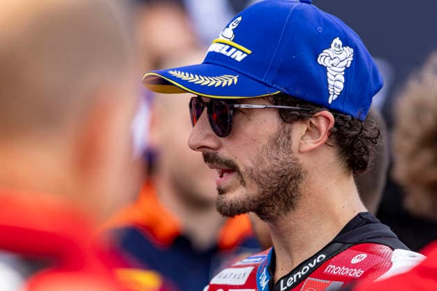MotoGP of Hungary - Race Number 63 Ducati Lenovo Team rider Francesco Bagnaia celebrates finishing third in the race at the 2026 Grand Prix of Hungary. Balatonfokajar Balatonfokajar Hungary  Copyright: xStephenxBlackberryx originalFilename:blackberry-2026gran260607_npbHY.jpg