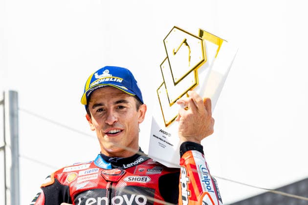 MotoGP of Hungary - Race Number 93 Ducati Lenovo Team rider Marc Marquez celebrates winning the race at the 2026 Grand Prix of Hungary on Month Day, Year . Balatonfokajar Balatonfokajar Hungary  Copyright: xStephenxBlackberryx originalFilename:blackberry-2026gran260607_npPVe.jpg