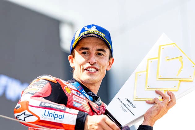 MotoGP of Hungary - Race Number 93 Ducati Lenovo Team rider Marc Marquez celebrates winning the race at the 2026 Grand Prix of Hungary on Month Day, Year . Balatonfokajar Balatonfokajar Hungary  Copyright: xStephenxBlackberryx originalFilename:blackberry-2026gran260607_npS7p.jpg