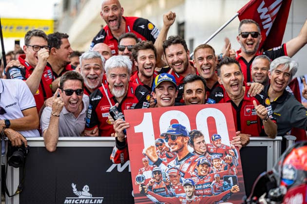 MotoGP of Hungary - Race Number 93 Ducati Lenovo Team rider Marc Marquez celebrates winning the race at the 2026 Grand Prix of Hungary on Month Day, Year . Balatonfokajar Balatonfokajar Hungary  Copyright: xStephenxBlackberryx originalFilename:blackberry-2026gran260607_npBiq.jpg