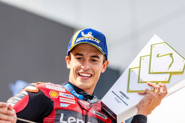 MotoGP of Hungary - Race Number 93 Ducati Lenovo Team rider Marc Marquez celebrates winning the race at the 2026 Grand Prix of Hungary on Month Day, Year . Balatonfokajar Balatonfokajar Hungary  Copyright: xStephenxBlackberryx originalFilename:blackberry-2026gran260607_npFQk.jpg