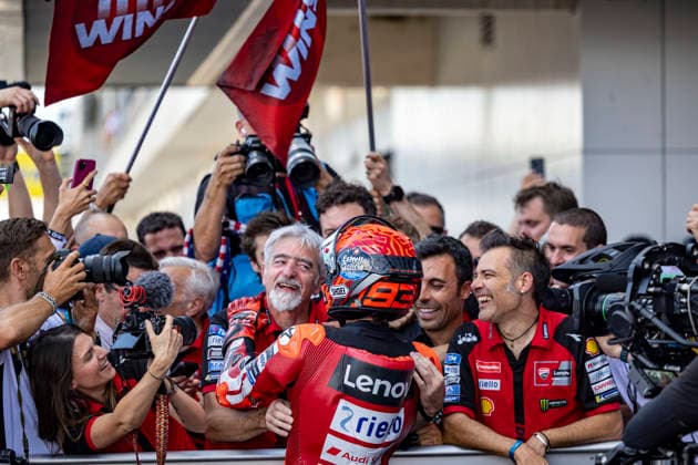 MotoGP of Hungary - Race Number 93 Ducati Lenovo Team rider Marc Marquez celebrates winning the race at the 2026 Grand Prix of Hungary on Month Day, Year . Balatonfokajar Balatonfokajar Hungary  Copyright: xStephenxBlackberryx originalFilename:blackberry-2026gran260607_npbpK.jpg