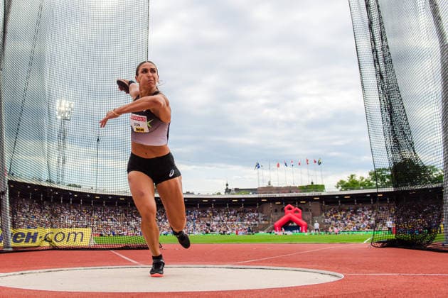 260607 Valarie Sion of United States competes in the women s discus during Bauhaus-galan, part of the Diamond League series, June 7, 2026 in Stockholm. Photo: Fredrik Karlsson BILDBYRAN COP 185 MT1057 friidrott athletics friidrett diamond league bauhaus-galan bbeng Stockholm