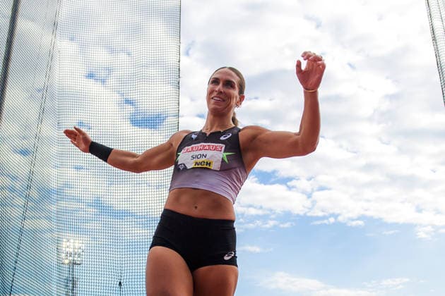 260607 Valarie Sion of United States competes in the women s discus during Bauhaus-galan, part of the Diamond League series, June 7, 2026 in Stockholm. Photo: Fredrik Karlsson BILDBYRAN COP 185 MT1057 friidrott athletics friidrett diamond league bauhaus-galan bbeng Stockholm