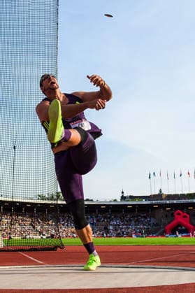 260607 Kristjan Ceh of Slovenia competes in the men s discus during Bauhaus-galan, part of the Diamond League series, June 7, 2026 in Stockholm. Photo: Fredrik Karlsson BILDBYRAN COP 185 MT1057 friidrott athletics friidrett diamond league bauhaus-galan bbeng Stockholm
