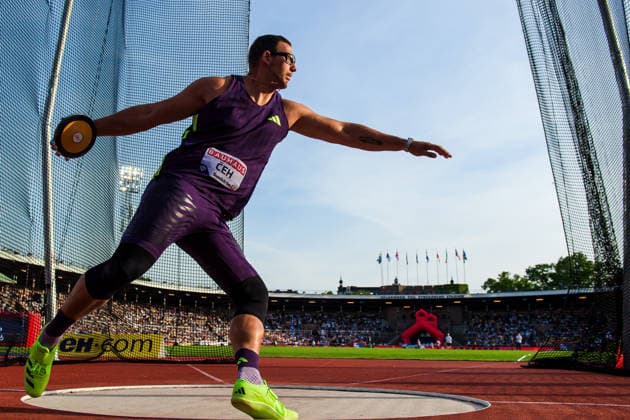260607 Kristjan Ceh of Slovenia competes in the men s discus during Bauhaus-galan, part of the Diamond League series, June 7, 2026 in Stockholm. Photo: Fredrik Karlsson BILDBYRAN COP 185 MT1057 friidrott athletics friidrett diamond league bauhaus-galan bbeng Stockholm