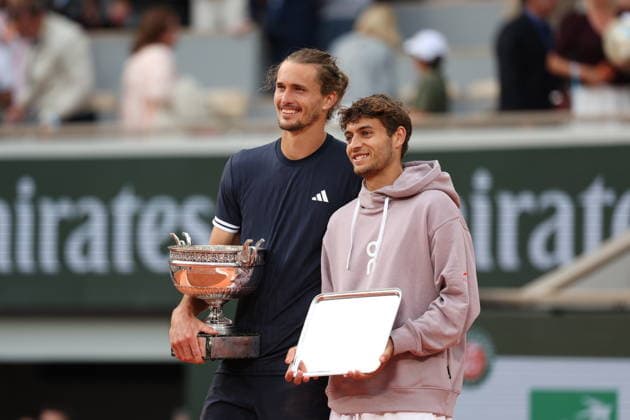 RECORD DATE NOT STATED ROLAND GARROS 2026 Thierry Larret MAXPPP - PARIS (75) Thierry Larret Maxppp. Tennis. Roland Garros 2026. Internationaux de France de tennis. Stade Roland Garros, Paris (75). Le 7 Juin. Court Philippe CHATRIER : Finale Hommes. Flavio COBOLLI (ITA) vs Alexander ZVEREV (GER). PARIS (75) PARIS ILE DE FRANCE FRANCE  Copyright: xMAXPPPxThierryxLarretx TLR202606073236 TLR202606073236
