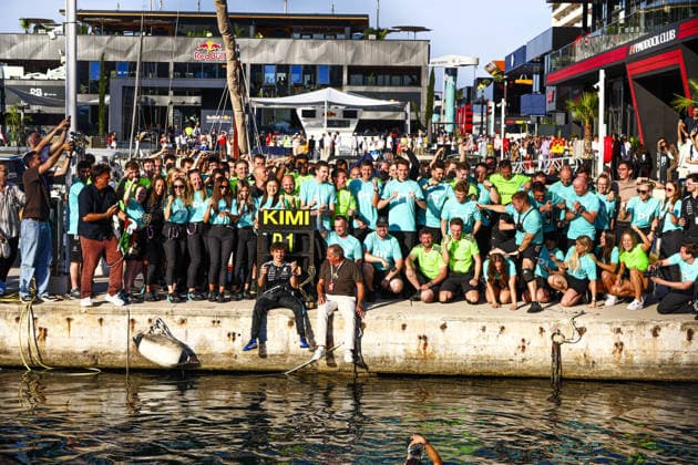 IPA85449245 - Mercedes Team Celebration Shot at the harbor after Antonelli Winning the race of Formula 1 Grand Prix de Monaco 2026 at Circuit de Monaco in Monte Carlo, Monaco. Round 8 of the 2026 FIA Formula One World Championship, WM, Weltmeisterschaft held June 5-7, 2026. The iconic Circuit de Monaco, the jewel of the Formula 1 calendar, winds through the narrow streets of Monte Carlo in the Principality of Monaco.  Copyright: xAlessioxDexMarco IPAxSportx xx 85449245