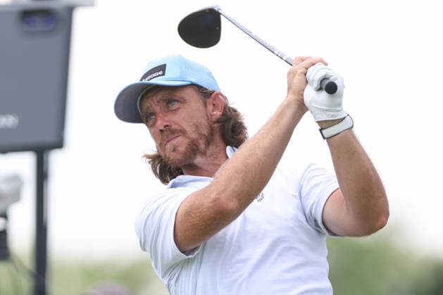 DUBLIN, OH - JUNE 07: Tommy Fleetwood of England watches his tee shot on the first hole during the final round of the Memorial Tournament presented by Workday at Muirfield Village Golf Club on June 7, 2026 in Dublin, OH. (Photo by Ian Johnson Icon Sportswire) GOLF: JUN 07 PGA, Golf Herren the Memorial Tournament presented by Workday EDITORIAL USE ONLY Icon260607037