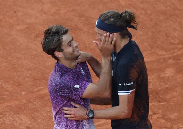June 7, 2026, Paris, Ile De France, France: ALEXANDER ZVEREV of Germany and FLAVIO COBOLLI of Italy after the match in the final of tennis tournament Roland Garros, Paris, France. Paris France - ZUMAc278 20260607_zsp_c278_058 Copyright: xMarcinxCholewinskix