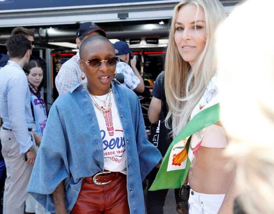 83e grand prix de Monaco PHOTOPQR NICE MATIN Dylan Meiffret ; Monaco ; 07 06 2026 ; People dans les stands avant le 83e grand prix de Monaco ICI : Cynthia Erivo et Lindsey Vonn Monaco Formula 1 Grand Prix, on June 7, 2026. Monaco France  Copyright: xPHOTOPQR NICExMATIN MAXPPPxDylanxMeiffretx 20260607NIM3472 20260607NIM3472