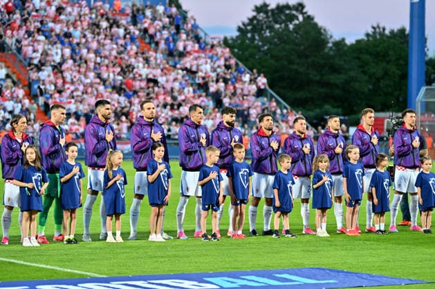 VARAZDIN, CROATIA - JUNE 07: Team Croatia before the International men’s football Friendly match between Croatia and Slovenia at Stadium Varteks, Varazdin on June 07, 2026 in Varazdin, Croatia. (Photo by Igor Kupljenik Sports Press Photo).  Copyright: xIgorxKupljenikx xSPPx Sportspressphoto_SPR163039