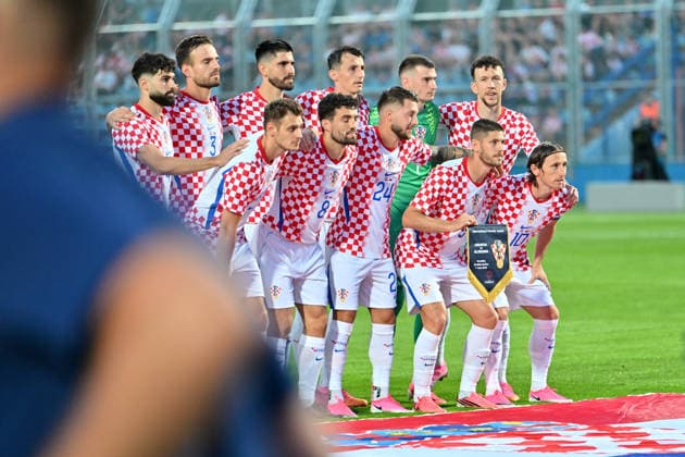 VARAZDIN, CROATIA - JUNE 07: Team Croatia before the International men’s football Friendly match between Croatia and Slovenia at Stadium Varteks, Varazdin on June 07, 2026 in Varazdin, Croatia. (Photo by Igor Kupljenik Sports Press Photo).  Copyright: xIgorxKupljenikx xSPPx Sportspressphoto_SPR163041