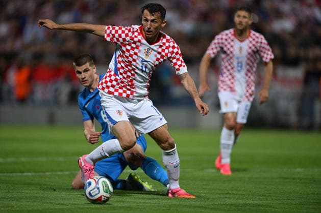 Croatia v Slovenia - International Friendly, Länderspiel, Nationalmannschaft Ante Budimir of Croatia runs with the ball during the international friendly match between Croatia and Slovenia at Stadium Varteks on June 7, 2026 in Varazdin, Croatia.  IgorxSoban PIXSELL