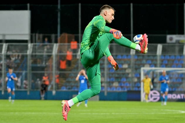 VARAZDIN, CROATIA - JUNE 07: Dominik Livakovic of Croatia during the International men’s football Friendly match between Croatia and Slovenia at Stadium Varteks, Varazdin on June 07, 2026 in Varazdin, Croatia. (Photo by Igor Kupljenik Sports Press Photo).  Copyright: xIgorxKupljenikx xSPPx Sportspressphoto_SPR163056