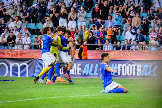 UEFA Under-17 European Championship, EM, Europameisterschaft Estonia 2026 Italy U-17 national team, Nationalteam celebrating winning the European Championship during the UEFA Under-17 European Championship Final match between Italy U-17 vs Belgium U-17 national teams, Tallinn Estonia 07.06.2026 Tallinn A Le Coq Arena Estonia Copyright: xMaurixLevandix