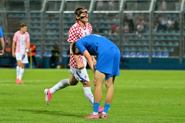VARAZDIN, CROATIA - JUNE 07: Luka Modric of Croatia (L) celebrate score during the International men’s football Friendly match between Croatia and Slovenia at Stadium Varteks, Varazdin on June 07, 2026 in Varazdin, Croatia. (Photo by Igor Kupljenik Sports Press Photo).  Copyright: xIgorxKupljenikx xSPPx Sportspressphoto_SPR163065