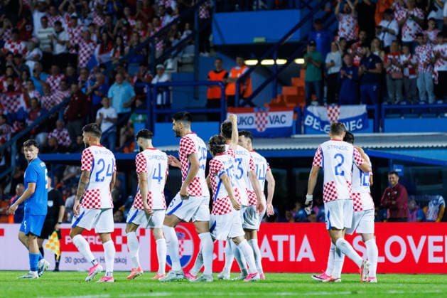 Pre-World cup International Friendly, Länderspiel, Nationalmannschaft 2026 match between Croatia and Slovenia Team Croatia celebrates after Luka Modric (Croatia 10) scored a goal during Pre-World cup international friendly 2026 football match between Croatia and Slovenia, Stadium Varteks, Varazdin, Croatia 07.06.2026 Copyright: xBEAUTIFULxSPORTS Bosnjakovicx