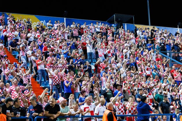 Pre-World cup International Friendly, Länderspiel, Nationalmannschaft 2026 match between Croatia and Slovenia Croatian fans celebrates during Pre-World cup international friendly 2026 football match between Croatia and Slovenia, Stadium Varteks, Varazdin, Croatia 07.06.2026 Copyright: xBEAUTIFULxSPORTS Bosnjakovicx