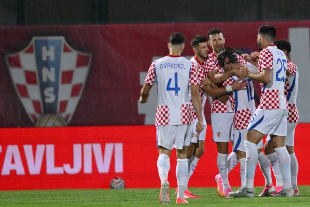 Croatia v Slovenia - International Friendly, Länderspiel, Nationalmannschaft Players of Croatia celebrates after Luka Modric scores a goal for 1:0 during the international friendly match between Croatia and Slovenia at Stadium Varteks on June 7, 2026 in Varazdin, Croatia.  IgorxSoban PIXSELL