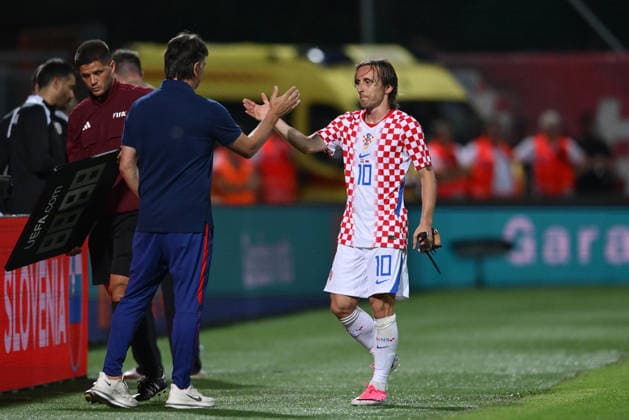 Croatia v Slovenia - International Friendly, Länderspiel, Nationalmannschaft Head Coach of Croatia Zlatko Dalic and Luka Modric of Croatia during the international friendly match between Croatia and Slovenia at Stadium Varteks on June 7, 2026 in Varazdin, Croatia.  IgorxSoban PIXSELL